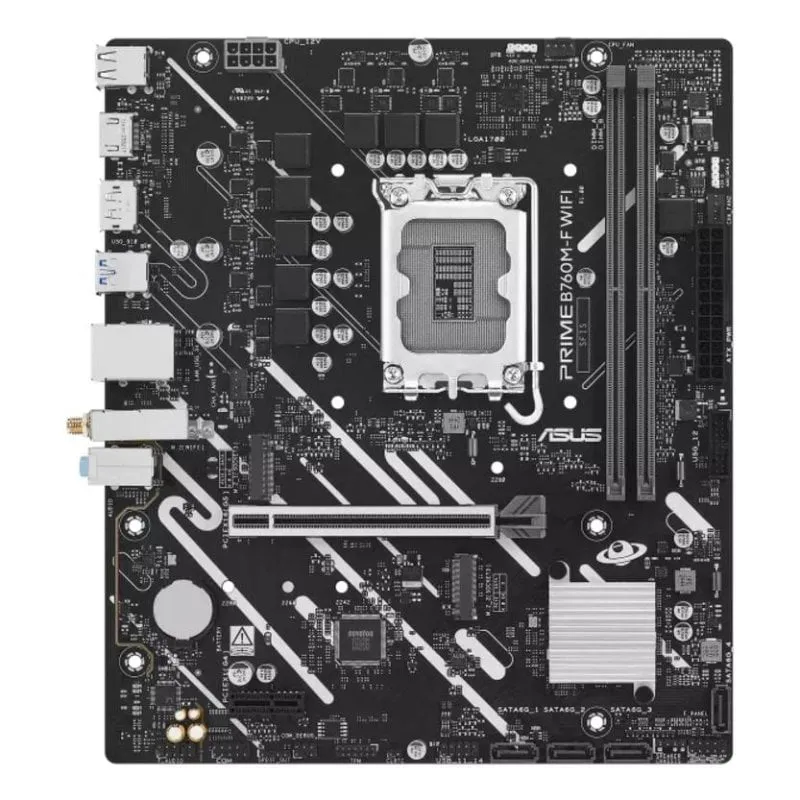 Schede Madri ASUS PRIME B760M-F WIFI Intel B760 LGA1700 DDR5 Micro ATX WiFi 6 2.5GbE RAID