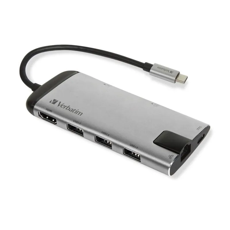 Hub USB-C Verbatim 49142 multiporta HDMI Ethernet SD USB 3.2 PD
