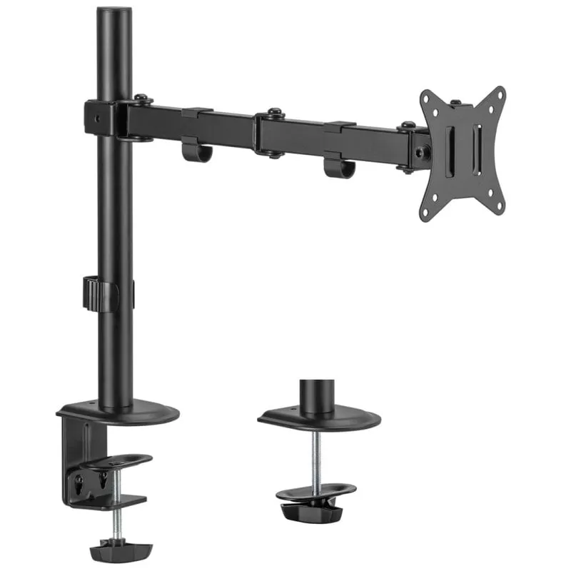 Supporto per monitor da tavolo Maclean MC-753N per monitor LCD da 17 a 32 pollici, 9 kg, VESA 75 x 75, 100 x 100, braccio regolabile ed estensibile.