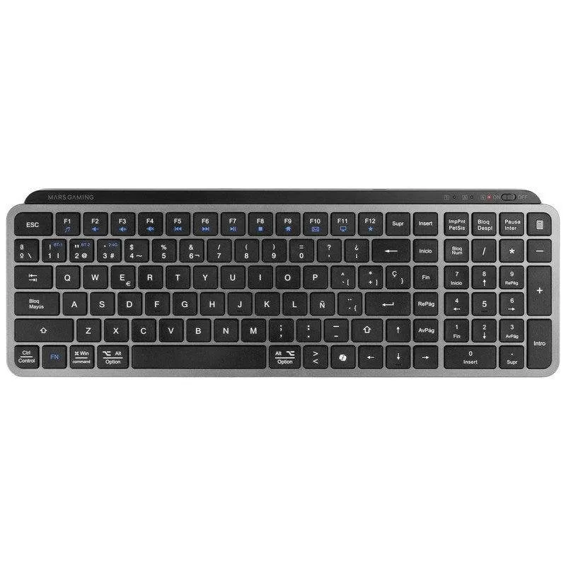 Tastiera Mars Gaming MK Silenkeys a membrana Layout IT wireless extra silenziosa AI