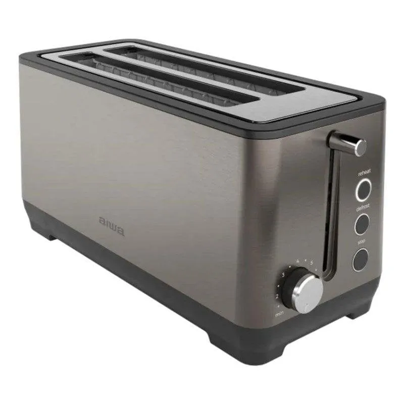 Tostapane Aiwa KOFOTATSU 2 fessure 1600 W 7 livelli Riscaldamento Scongelamento Inox