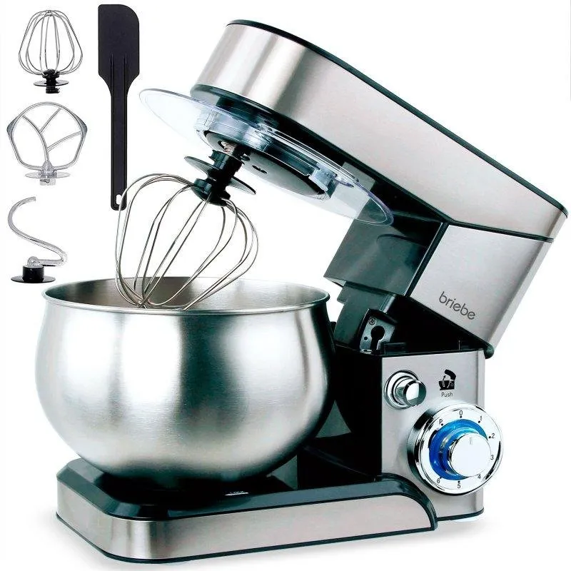 Impastatrice Briebe KM1114 5L Inox 1800W Movimento Planetario 6 Velocità