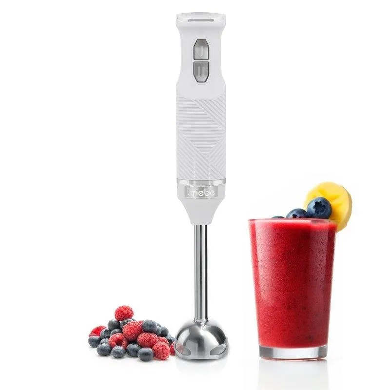 Frullatore a Immersione Briebe Hb1173wht 600W Bianco Acciaio Inox, 2 velocità
