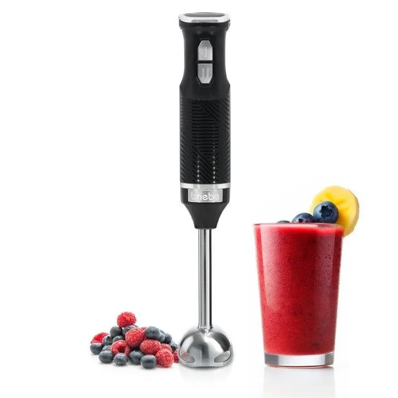 Frullatore a immersione Briebe Hb1173blk 600W lama inox piede estraibile nero