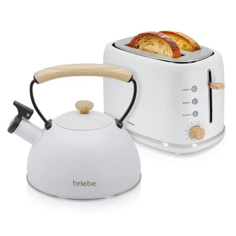 Tostapane Briebe SKT1177WHT 2 fessure larghe 870 W 6 livelli bianco