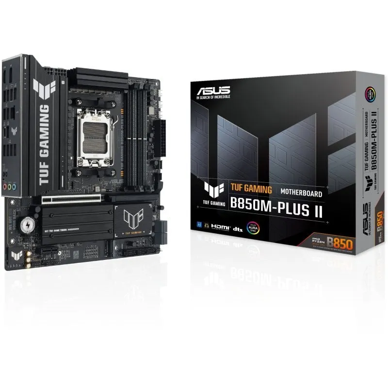 Schede Madri ASUS TUF GAMING B850M-PLUS II AMD B850 Socket AM5 DDR5 Micro ATX 2.5GbE RGB