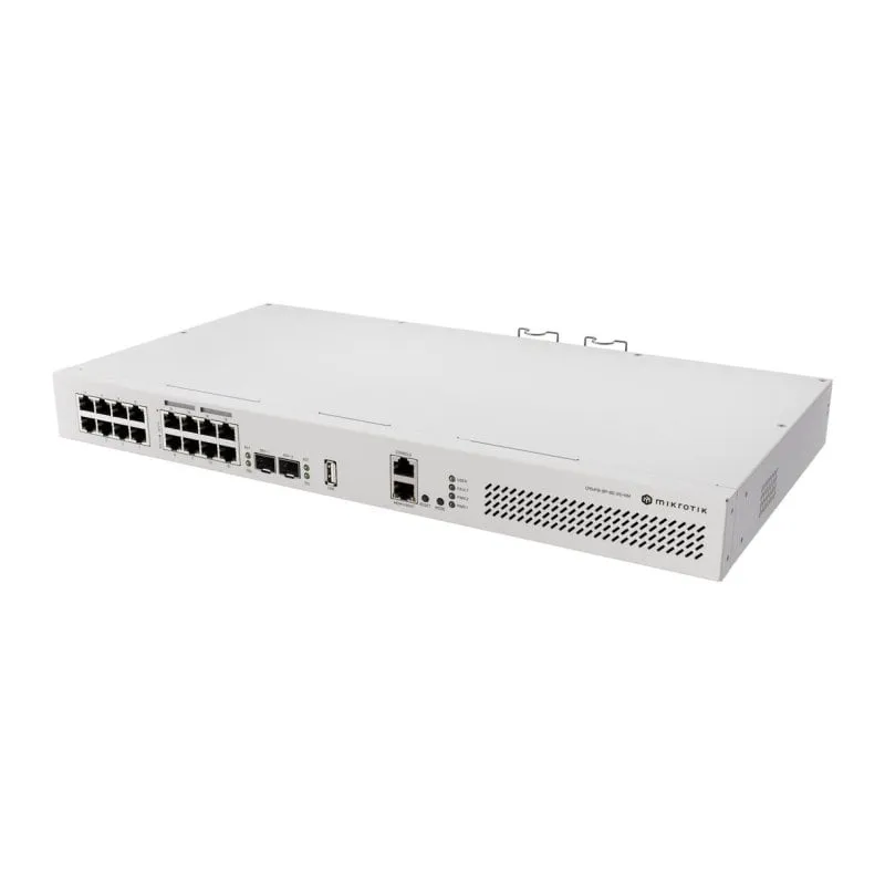 Switch Mikrotik CRS418-8P-8G-2S+RM 16 porte Gigabit, PoE, 2 SFP+, Rack 1U