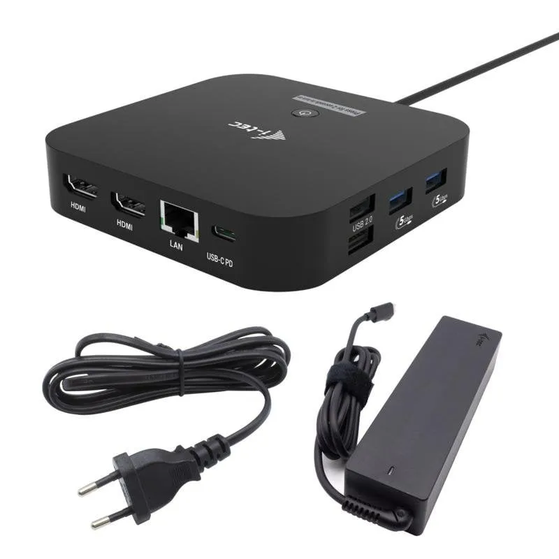 Docking Station I-Tec USB-C Dual HDMI 100W Ethernet 6 USB Montaggio VESA