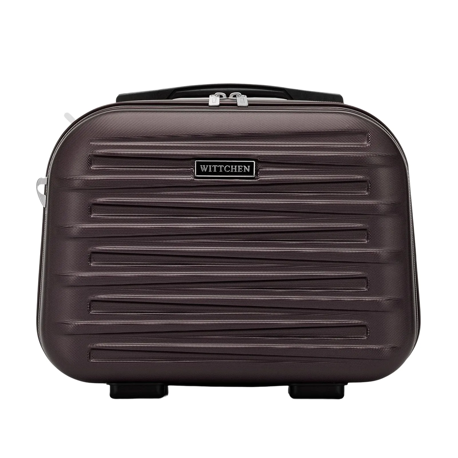 WITTCHEN Skyspeed Line Valigia cosmetica da viaggio Valigia rigida in ABS Borsa da toilette Valigia cosmetica Tracolla da donna Tracolla elastica per bagagli Marrone scuro