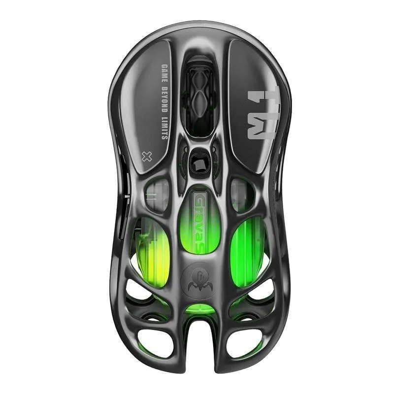 Ratón GravaStar Mercury M1 Pro Wireless 26000 DPI 4000Hz Grigio Magnesio RGB