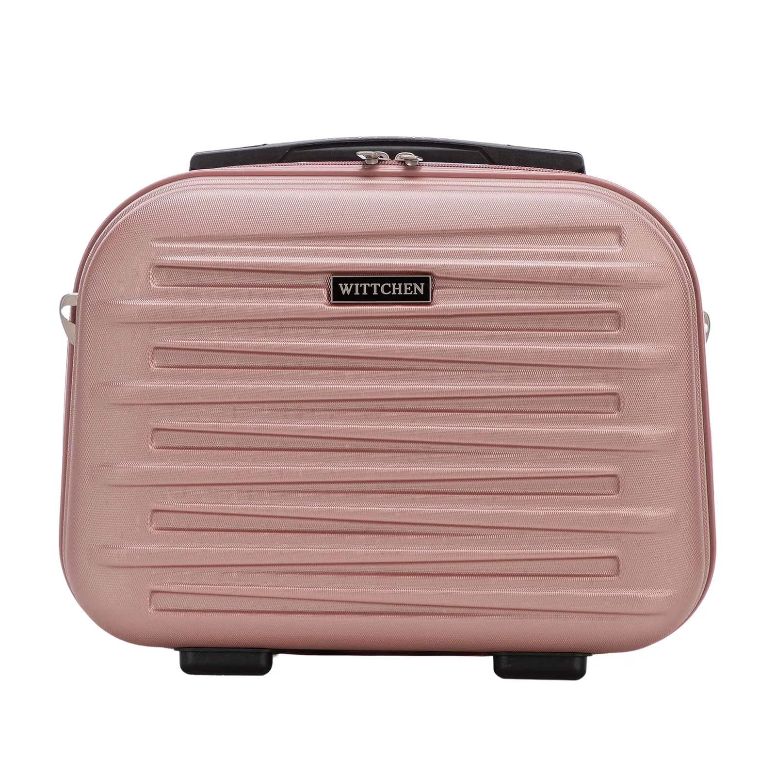 WITTCHEN Skyspeed Line Valigia cosmetica da viaggio Valigia rigida in ABS Borsa da toilette Valigia cosmetica Tracolla da donna Tracolla elastica per bagagli Rosa Chiaro