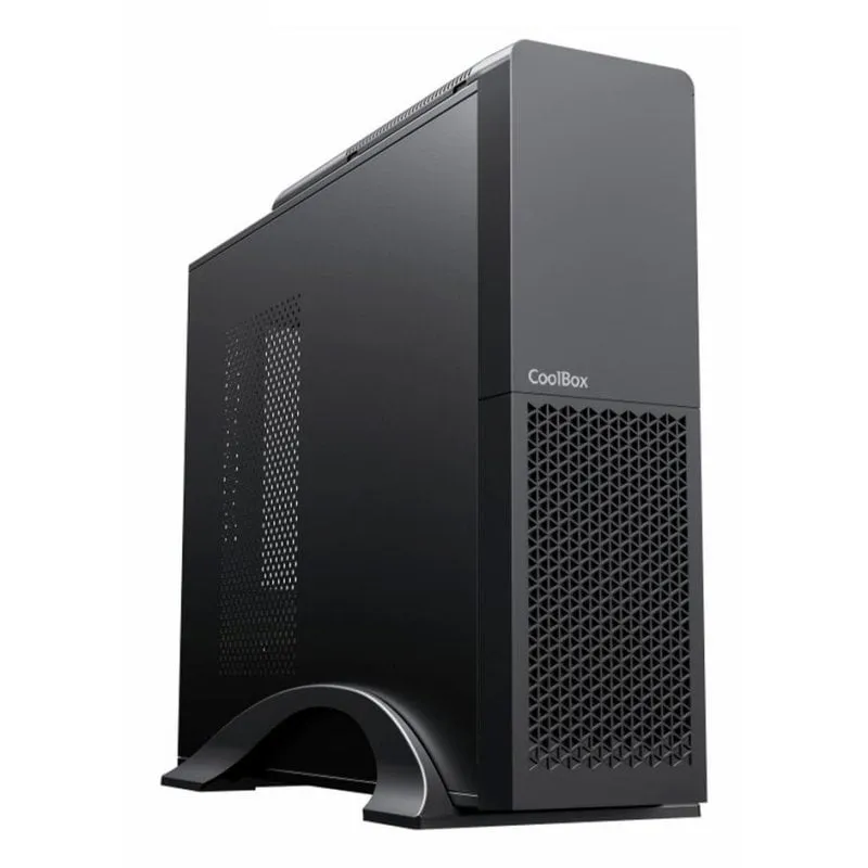 Case CoolBox T313 Slim Micro ATX USB-C 500W Nero Low Profile