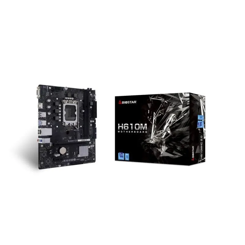 Schede Madri Biostar H610MHC 2.0 Intel H610 LGA1700 DDR4 Micro-ATX No WiFi M.2 VGA HDMI