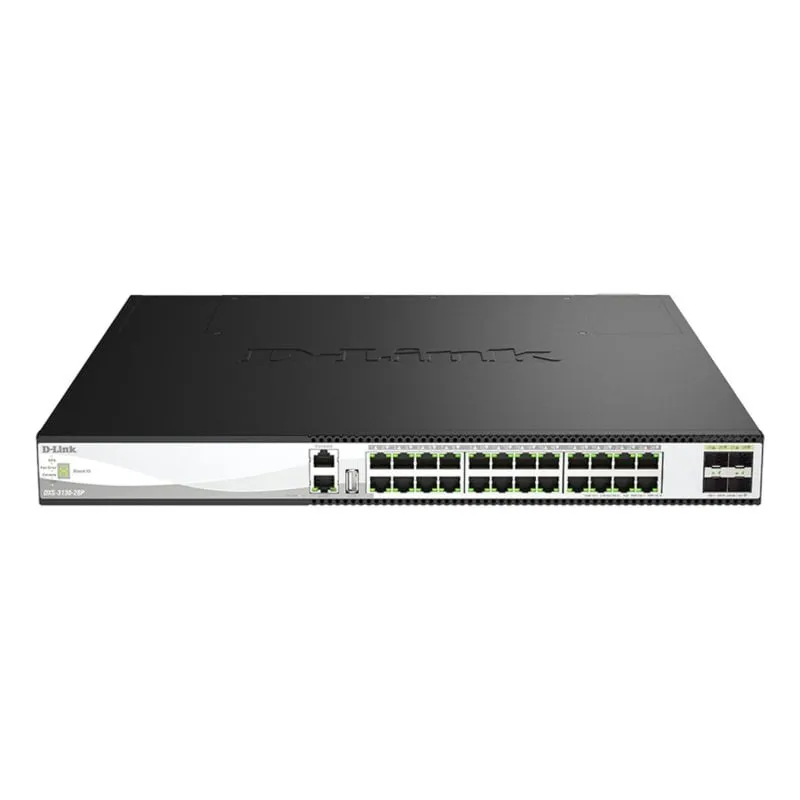 Switch D-Link DXS-3130-28P 24x10G PoE 4x25G SFP28 Layer 3 Rack