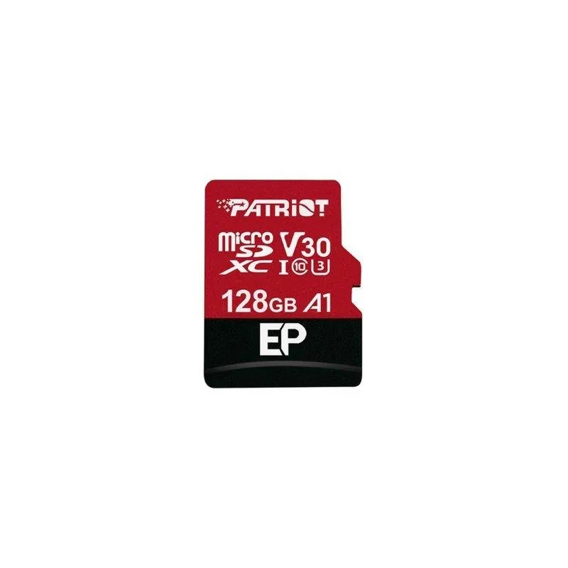 MicroSDXC Patriot PEF128GEP31MCX 128GB UHS U3 V30 100MBs Rosso Nero