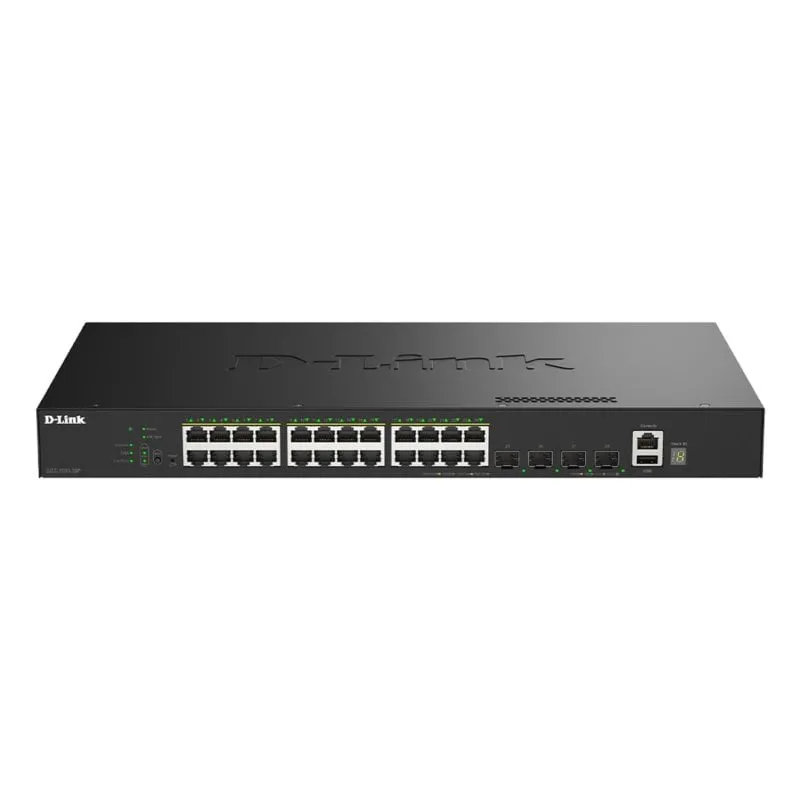 Switch D-LINK DGS-1530-28P/E 24 porte PoE Gigabit 4x SFP+ Layer 2 Gestito Rack