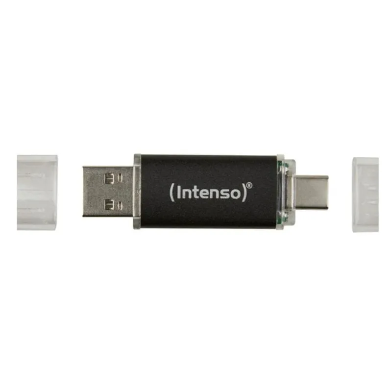 Unità flash USB Intenso Twist Line 256GB USB-A USB-C Alluminio Antracite