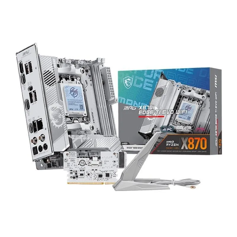 Schede Madri MSI MPG X870I EDGE TI EVO WIFI X870 AM5 DDR5 Mini ITX WiFi 7 5GbE PCIe 5.0 USB4