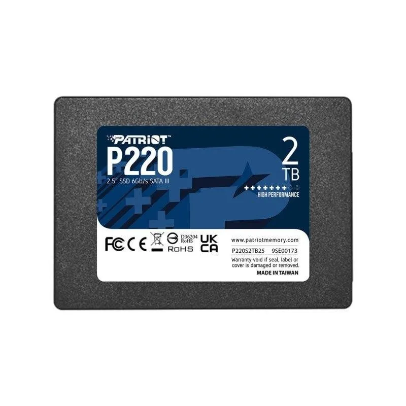 Disco Duro Patriot P220 2TB SSD 2.5" SATA III 550 MB/s Alta Affidabilita