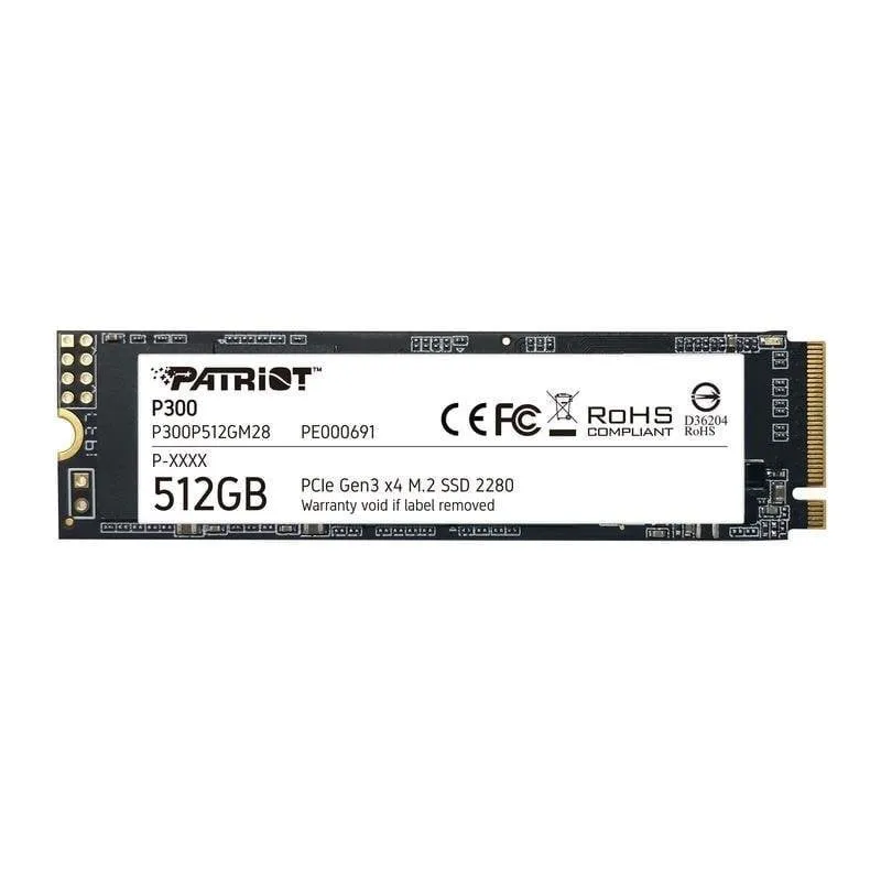 Disco Duro Patriot P300 512GB M.2 NVMe PCIe 1700MB/s Alte Prestazioni