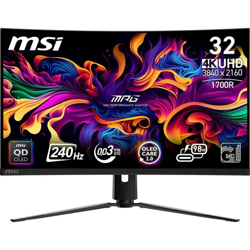 Monitor PC MSI MPG 321CURXDE 31,5" UltraHD 4K 240Hz QD-OLED 0,05ms FreeSync Premium Pro