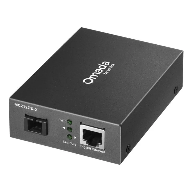 Convertitore di Rete TP-Link Omada MC212CS-2 Gigabit Ethernet 1000 Mbit/s SC/UPC Monomodale