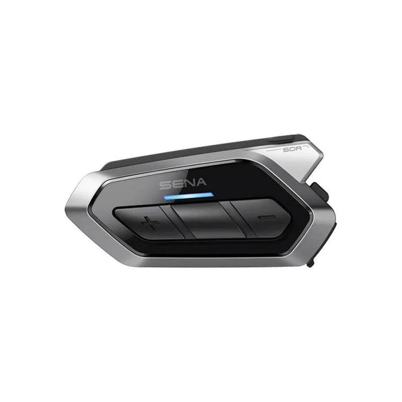 Interfono Moto Arsenal 50r-02 wireless Bluetooth 5.0 Mesh 2.0 con Assistente Vocale Nero Grigio