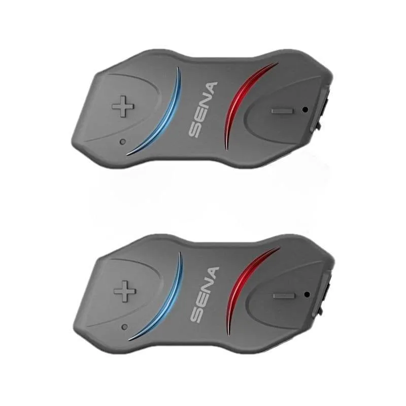 Auricolari Arsenal 10r Duo wireless Bluetooth per caschi moto, con radio FM e kit doppio, grigi