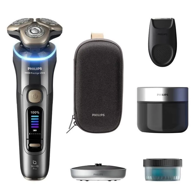 Rasoio Viso Philips i9000 Prestige Ultra XP9402/31 Senza Filo 60min Funzionamento a Umido LCD