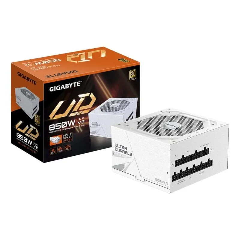 Fonte di Alimentazione Gigabyte UD850GM PG5 V2 ICE 850W 80 PLUS Gold modulare
