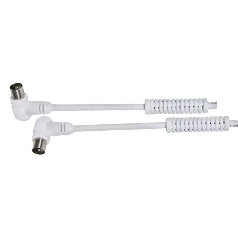 Connettore antenna TV DCU 391100 LTE 90 gradi M-F bianco PVC