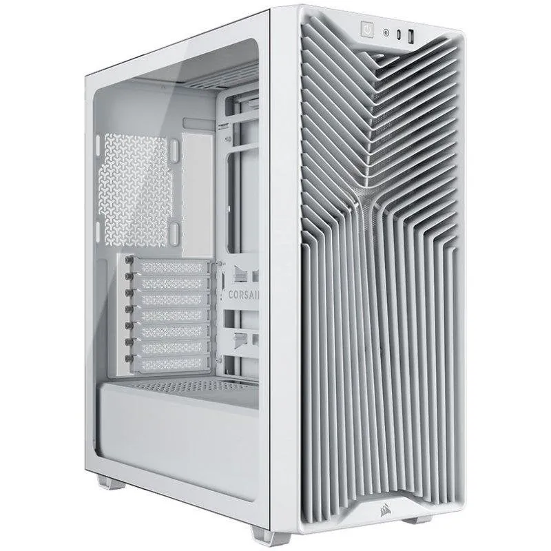 Case Mid-Tower Corsair 3200D RS White con 3 Ventole RS120, USB-C, Supporto GPU
