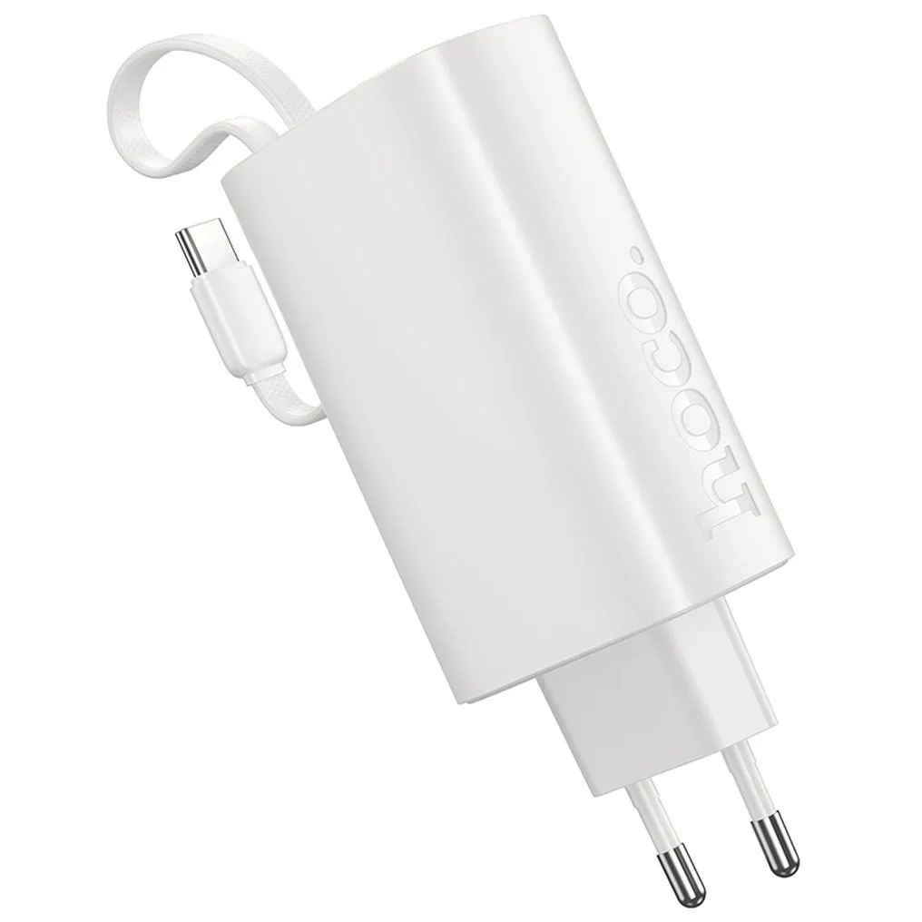 Power bank HOCO J148 2 in 1, 5000 mAh, 20 W, PD, 2 x USB-C, bianca