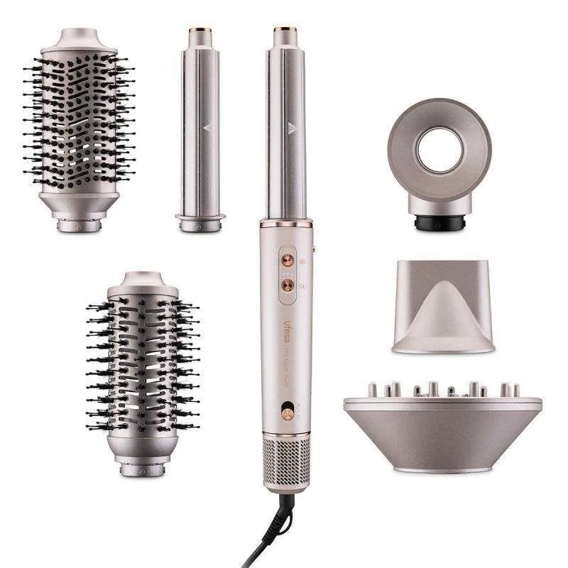 Styler ad aria Ufesa Pro Glam Silk 1400W Coanda Ionica 3 Temperature 6 Accessori Blu