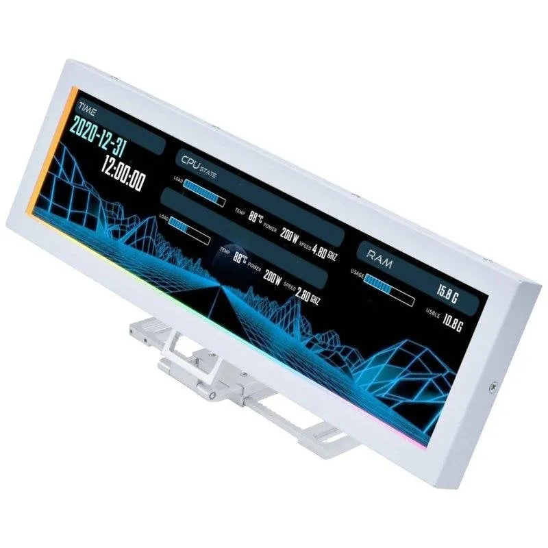 Schermo Universale Lian Li 8.8" IPS LCD Bianco ARGB USB