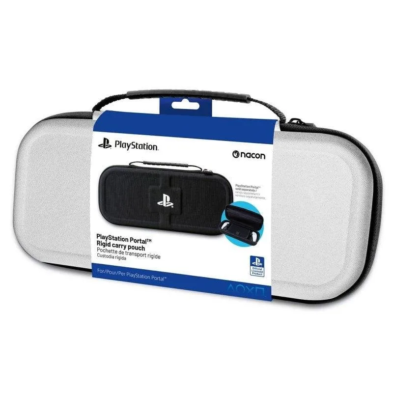 Custodia rigida Nacon PlayStation Portal manico bianco con scomparto interno