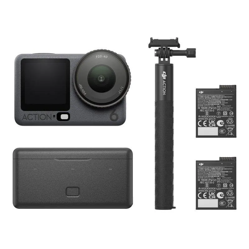 Camera Sportiva DJI Osmo Action 6 Adventure Combo 4K UltraHD WIFI BT UltraWide Stabilizzazione