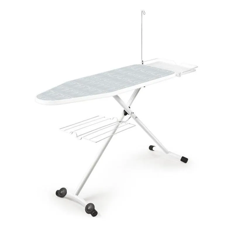 Tavolo da stiro Polti Vaporella full-size pieghevole con ripiano e ruote