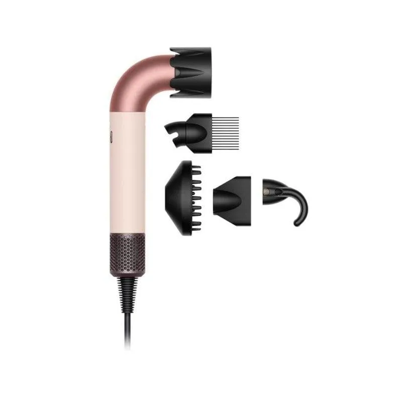 Phon Professionale Ionico Dyson Supersonic r 1700W 4 Temperature 3 Velocità con Accessori Rosa Oro Rosa