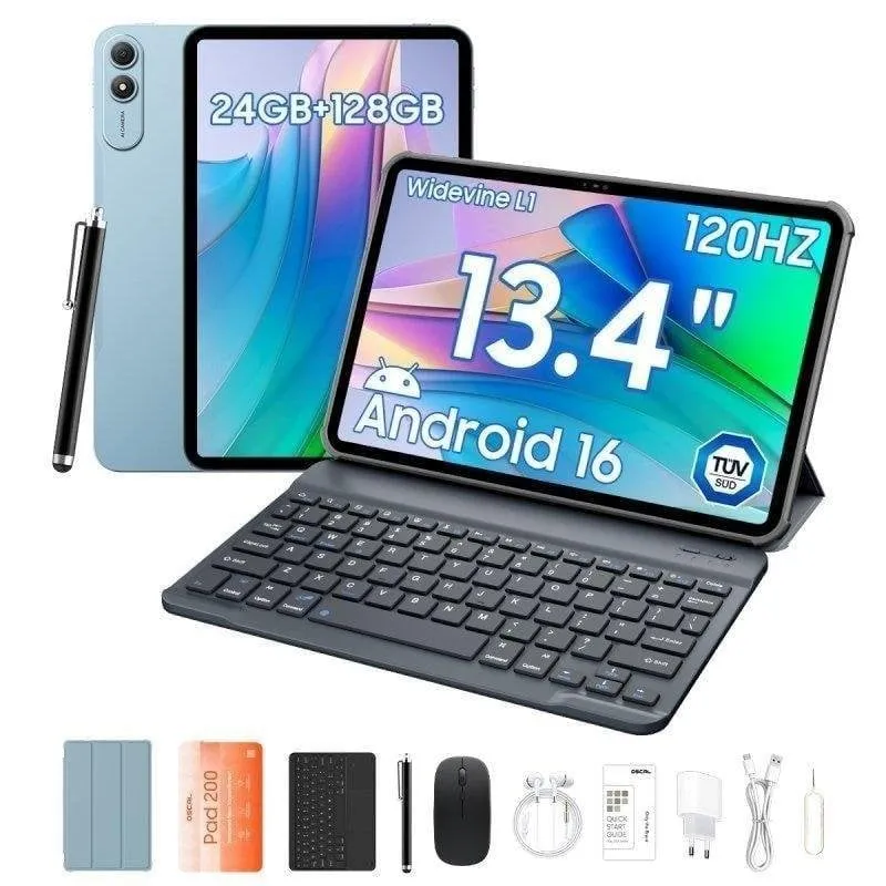 Tablet OSCAL Pad 200 4G LTE 13,4" 24GB 128GB Blu con Teclado e Stylus Pen
