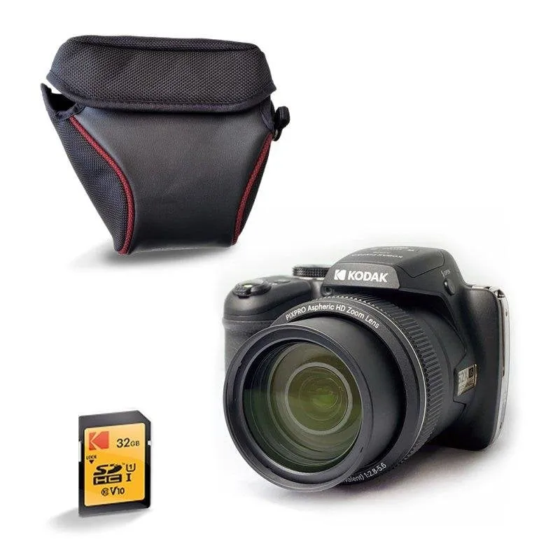 Fotocamera Kodak Pixpro AZ528 16MP Zoom Ottico 52x Wi-Fi SD 32GB Funda Nera