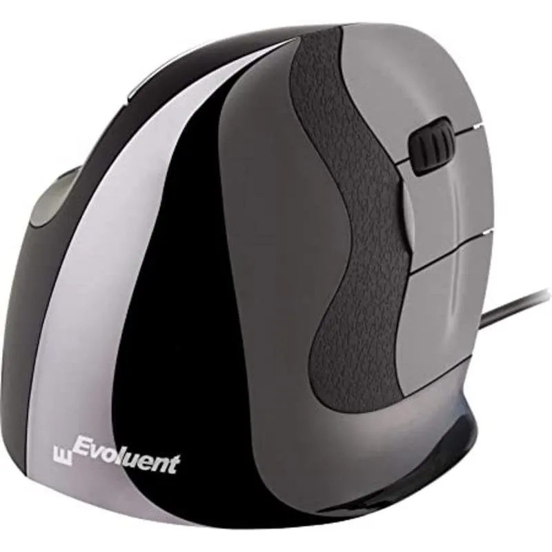 Mouse Evoluent VerticalMouse D Medium USB Laser 2600 DPI Nero Grigio Ergonomico