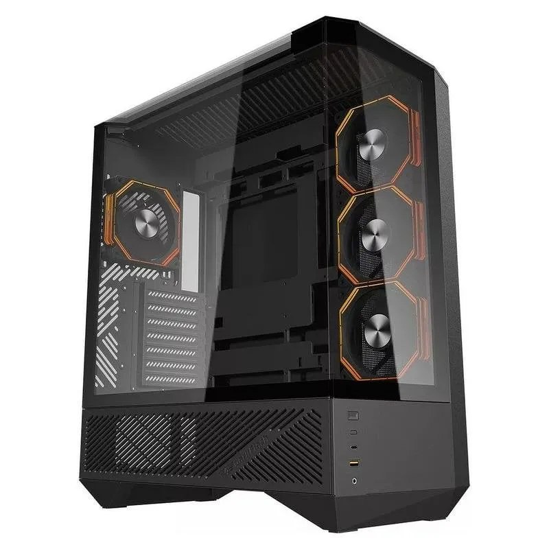Case Darkflash DY460 Aquarium Nero ARGB Torre Media 4 Ventole Vetro