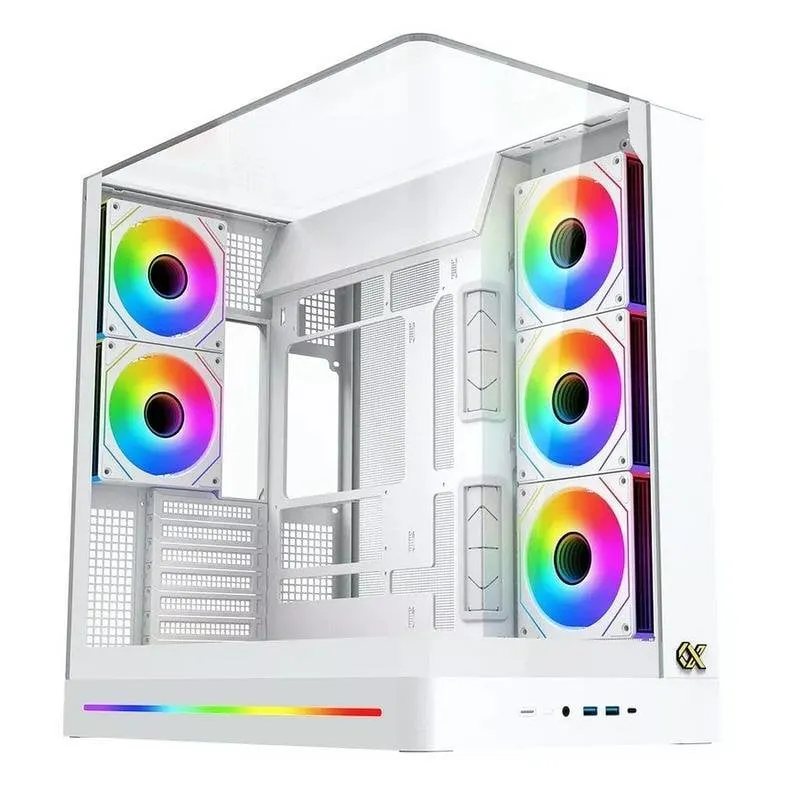 Case Xigmatek Pano II EN48579 ARGB Vetro Temperato Bianco ATX/Micro ATX