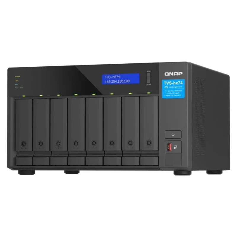 NAS Tower QNAP 0TB 8 Bay Intel Core i9 64GB DDR4 10GbE TVS-h874X
