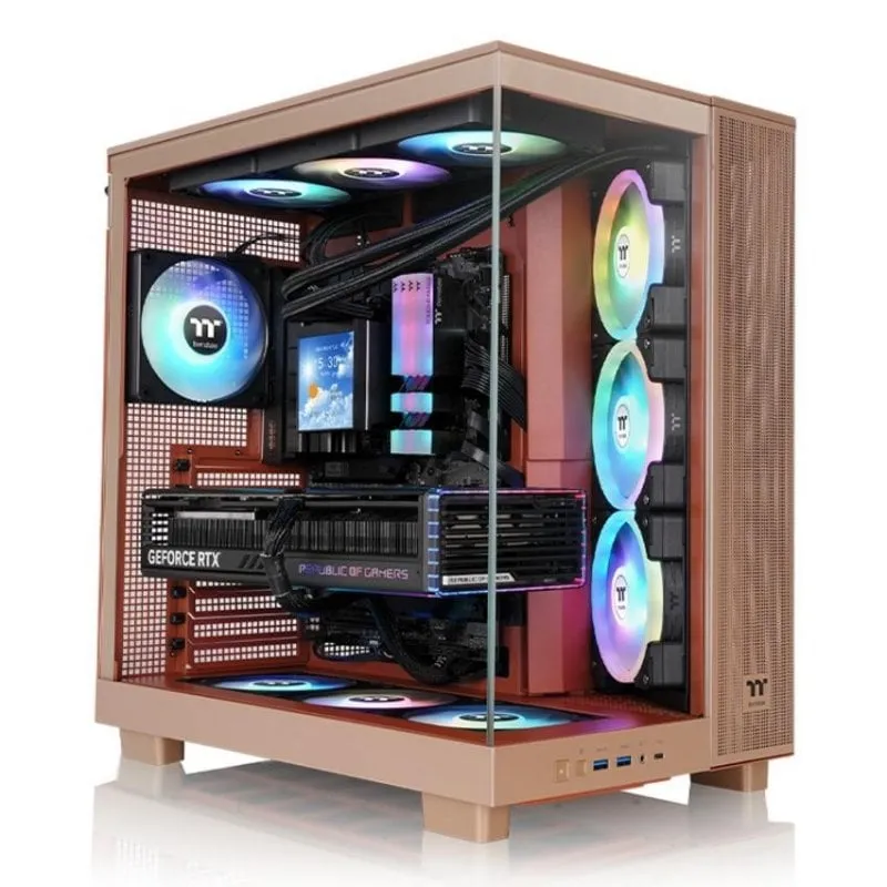 Case Thermaltake View 380 XL TG ARGB sabbia vetro temperato ATX 4x ventole ARGB