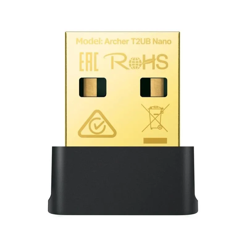 Tarjeta di Rete TP-Link Archer T2UB Nano USB 433 Mbps Dual Band Wi-Fi 5 Bluetooth 4.2
