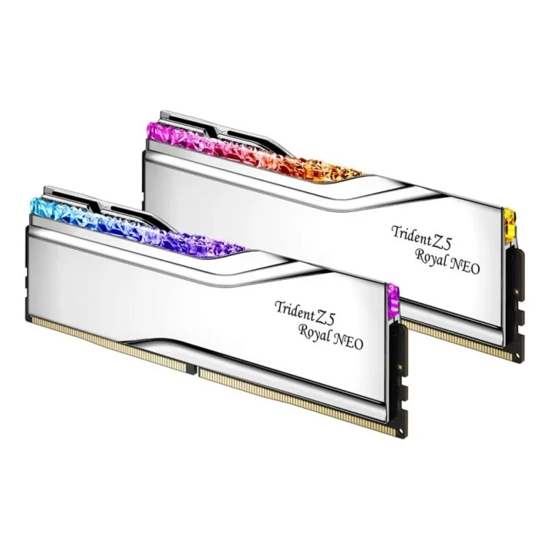 Memoria RAM G.Skill Trident Z5 Neo F5-6400J3039G16GX2-TR5NS 32GB 2x16GB DDR5 6400MHz CL30 AMD EXPO RGB Argento