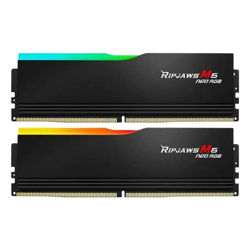Memoria RAM G.Skill Ripjaws M5 RGB F5-6000J3238G32GX2-RM5NRK 64GB 2x32GB DDR5 6000MHz CL32 AMD EXPO RGB Nero