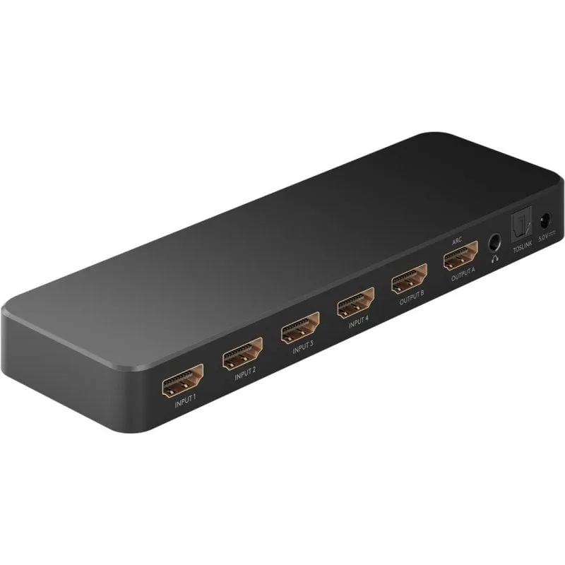 Switch video Goobay 58479 HDMI 4 ingressi 2 uscite 4K 60Hz HDCP2.2